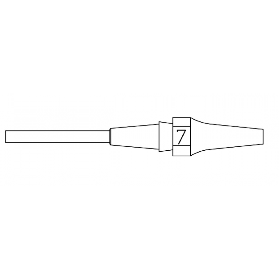 XDSL7 - Nozzle - Inner Ø 1,2 mm Outer Ø 2,7 mm Nozzle Length 16,5 mm XDSL7 - Nozzle - Inner Ø 1,2 mm Outer Ø 2,7 mm Nozzle Length 16,5 mm
